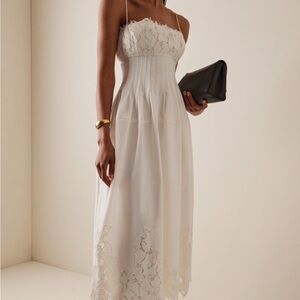SIMKHAI
Lilianna lace-detailed cotton-blend